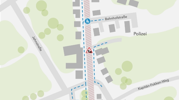 NLSTBV Post - Update Fußgängerführung karte